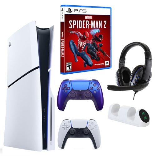 PS5 Slim with Spiderman 2, Extra Controller & Accessories - PlayStation 5-Front_Standard 
