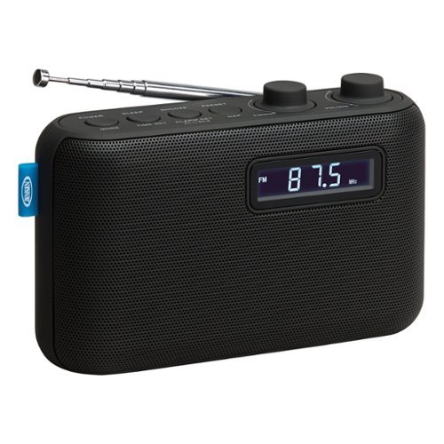 Jensen - SR-50 Portable AM/FM Digital Radio with Telescoping Antenna, SR-50 - Black-Front_Standard 
