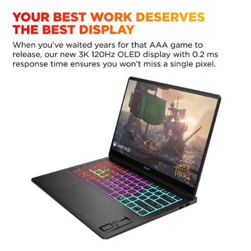 HP OMEN Transcend 14 120Hz 3K OLED Gaming Laptop - Intel Core Ultra 9-285H - 32GB Memory - NVIDIA GeForce RTX 5070 - 1TB SSD - Shadow Black WORLDWIDE DELIVERY