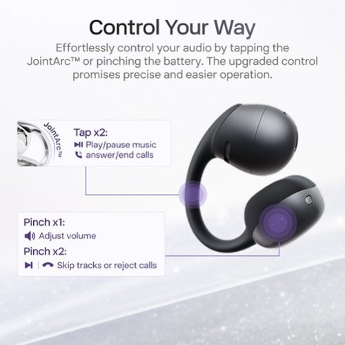 Shokz OpenDots Air Open-Ear Clip-On True Wireless Bluetooth Earbuds - Black BUY IN CANADA
