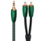 AudioQuest - Evergreen 3.5mm Mini > RCA 26.2' Analog Audio Interconnect Cable - Green on Black-Front_Standard
