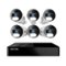 Night Owl - 8-Channel, 6-camera Indoor/Outdoor Wired 4K Ultra HD 2TB NVR Spotlight Surveillance System - White-Front_Standard