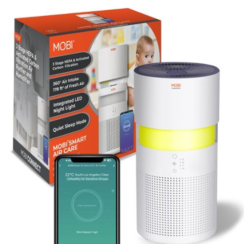 MOBI - Air Care Smart 4 in 1 Air Purifier, Humidifier with Aromatherapy & Nightlight - White-Front_Standard 