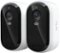 Arlo - Essential Outdoor Security Camera 2K (3rd Gen, 2025 Release) - Wireless, Rechargeable Camera, 2-Cam - White-Front_Standard