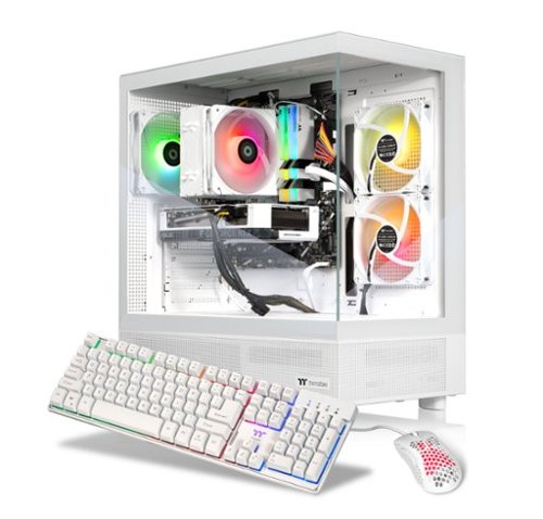 Thermaltake - LCGS Vista 460TS Gaming Desktop AMD Ryzen 7 5800X3D, 16GB Memory, NVIDIA GeForce RTX™ 4060 Ti, 1TB NVMe M.2 - White