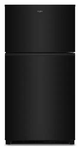Front. Whirlpool - 21.3 Cu. Ft. Wide Top Freezer Refrigerator with Total Coverage Cooling - Black.