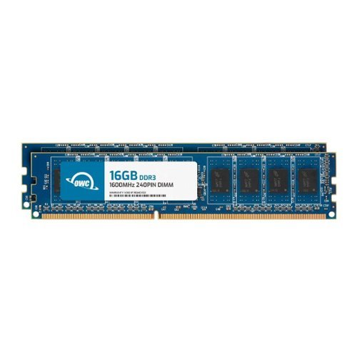 OWC - 32GB (2x16GB) DDR3 1600 PC3-12800 CL11 2Rx8 240-pin 1.5V Non-ECC UDIMM Memory RAM Module Kit - Black Chips-Front_Standard 