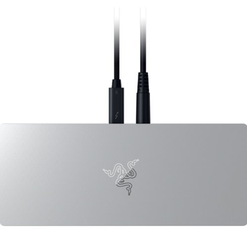 Razer - Thunderbolt 5 Docking Station with 10 Ports and M.2 Storage Slot for PC and Mac - Mercury-Front_Standard
