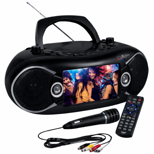 Naxa 7” Bluetooth TV DVD Boombox with Mic Black - Best Buy
