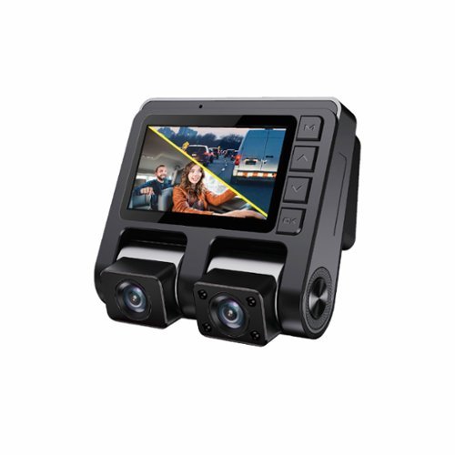 myGEKOgear - GekoGear Orbit D110 1K/1K Dual Front & In Cabin View Dash Cam - Black-Front_Standard 