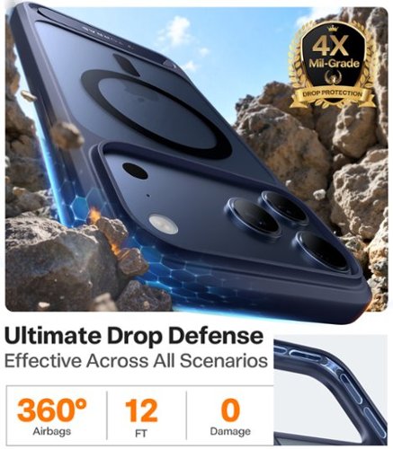 TORRAS Ostand L1 - Professional Multi-Angle Magnetic Stand Case with Military-Grade Protection for Apple iPhone 17 Pro - Blue WORLDWIDE DELIVERY