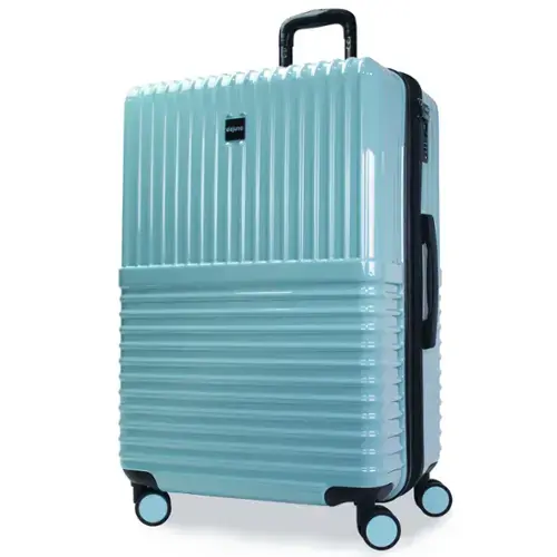 Front. World Traveler - Tonal 28-Inch Lightweight Polycarbonate Expandable Spinner Luggage with TSA Lock - Glacier.