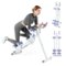 Costway - Ab Machine Foldable Core & Abdominal Workout Trainer Cruncher Adjustable Heights - White/Purple-Front_Standard