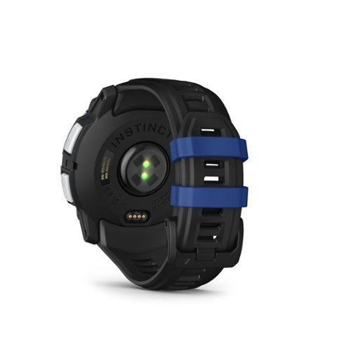 Garmin Instinct 3 Solar GPS Smartwatch 50 mm Fiber-reinforced Polymer - Whitestone with black/bolt blue silicone band - (2025) BUY IN EUROPE