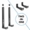Mount-It! - Universal Soundbar Brackets for TV & Wall Mounting with Adjustable Angles & Heavy-Duty Support - Black-Front_Standard