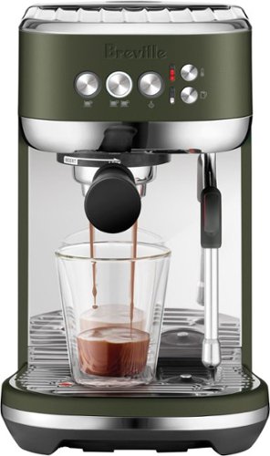 Breville - the Bambino Plus Espresso Machine with 15 bars of pressure and Milk Frother - Olive Tapenade-Front_Standard 