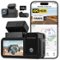 WOLFBOX - 4K+1080P+2.5K 3CH Dash Cam, STARVIS 2 Night Vision, 5.8GHz WiFi, GPS, Touch Screen, G-sensor, Free 128GB - Black-Front_Standard