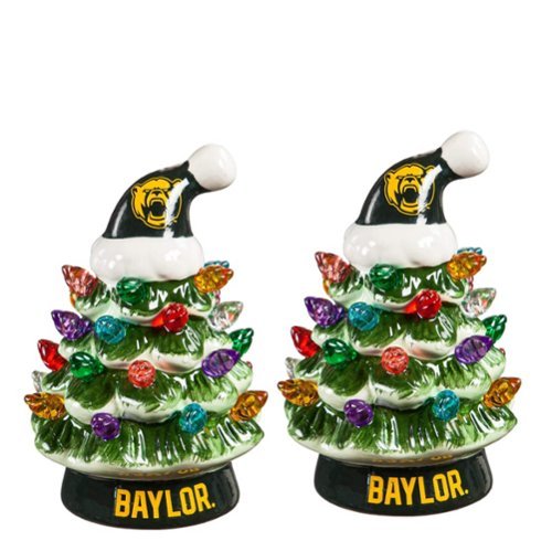 Evergreen Enterprises - Baylor Bears 2-Pack 4" Ceramic LED Christmas Tree Set - Multicolor-Front_Standard 