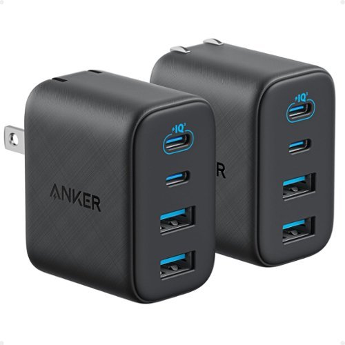 Anker - Zolo USB C Charger Block, 2-Pack 4-Port Wall Adapter - Black-Front_Standard 