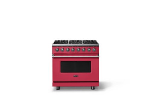 Viking - 36 in. Wide 6 Burner Pro5S 5.6 Cu. Ft. Freestanding Sealed Dual Fuel Convection LP Range - Valentine - Valentine