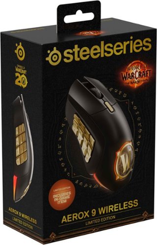 SteelSeries Aerox 9 Wireless World of Warcraft Edition RBG Optical Gaming Mouse with 18 Programmable Buttons - Wireless - Black BUY IN MIDDLE EAST