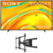 Sony - K98XR50 98 Inch Bravia Mini LED 4K HDR TV with a Kanto PMX800 Full Motion Dual Stud Mount (2025)-Front_Standard