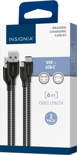 Insignia™ 6' USB to USB-C Braided Charge-and-Sync Cables (2-Pack) - Black BUY IN UAE