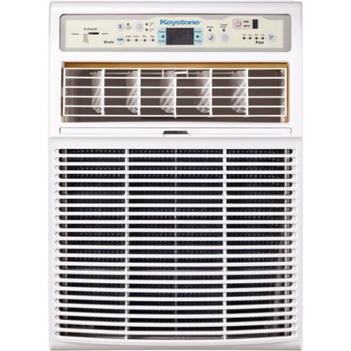 Keystone - 350 sq ft Slider/Casement Window Air Conditioner - White-Front_Standard 