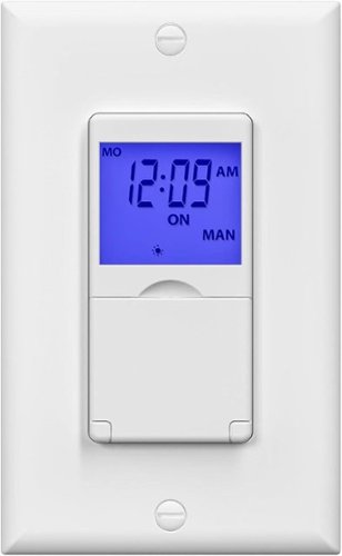 BN-LINK - 7-Day Programmable In-Wall Timer Switch, Lights, Fans & Motors, Single Pole/3-Way, Neutral Wire - White-Front_Standard 