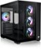 Thermaltake - View 380 TG ARGB Mid Tower ATX PC Case - Black-Front_Standard