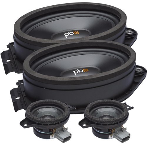 Powerbass - OE69C-GM - 6"x9" Direct Fit Compatible with GMC OEM Component Speakers Kit / 80Wmrs - 160Wmax - Pair - Black/Gray-Front_Standard 