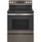 GE - 5.3 Cu. Ft. Freestanding Electric Convection Range with Self-Cleaning and No-Preheat Air Fry - Slate-Front_Standard