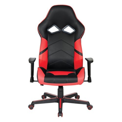 OSP Home Furnishings - Vapor Gaming Chair - Red/Black-Front_Standard 