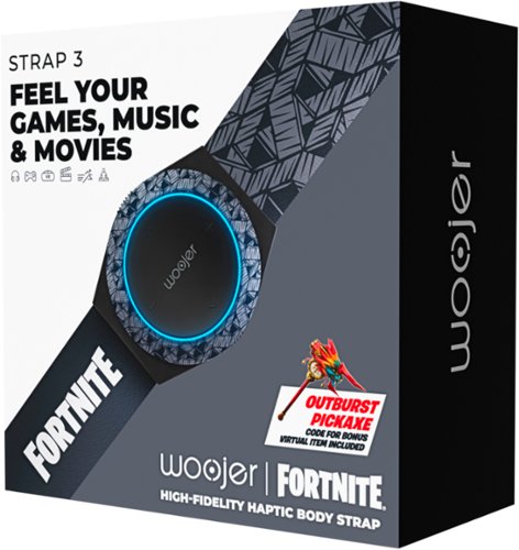 Woojer Fortnite High-Fidelity Haptic Body Strap 3  - Victory Royale Edition - for Games, Music, Movies, VR, and Wellness. - Gray WORLDWIDE DELIVERY