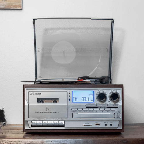 Victor Audio Cosmopolitan 8 in 1 Turntable Music Center with