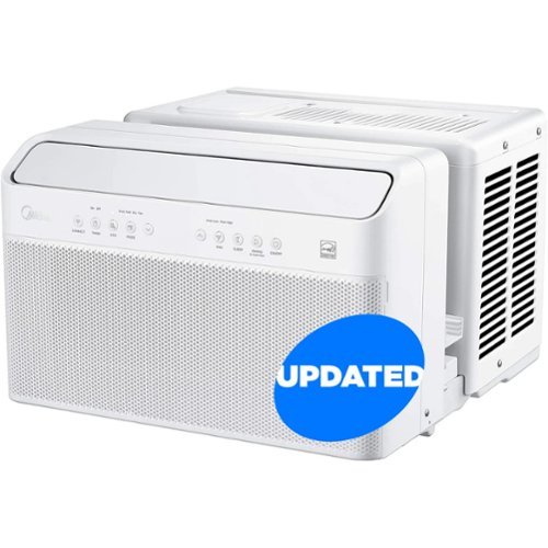 Midea - 12,000 BTU Smart Inverter U-Shaped Window Air Conditioner, 550 Sq. Ft., MAW12W1QWT - White-Front_Standard 
