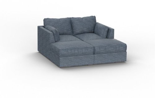 Lovesac 4 Seats (4 Storage) + 4 Angled Sides Vintage Blue