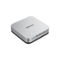 Minisforum - AI X1 Pro-370 Mini Desktop PC - Copilot Support AI PC - AMD Ryzen AI 9 HX 370 - 32GB Memory - 1TB SSD - Silver-Front_Standard