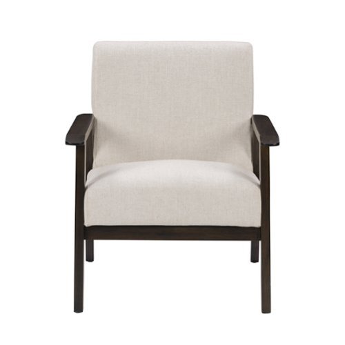 CorLiving - Greyson Wood Armchair - Beige