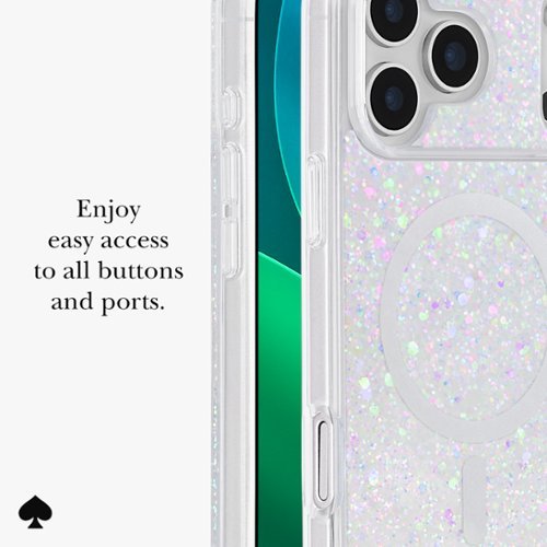 kate spade new york Protective Case with MagSafe for Apple iPhone 17 Pro Max - Chunky Glitter Iridescent GLOBAL SHIPPING
