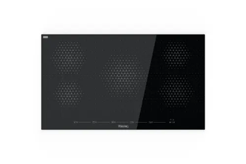 Front. Viking - RVL Built-in Induction Cooktop - Black Glass.
