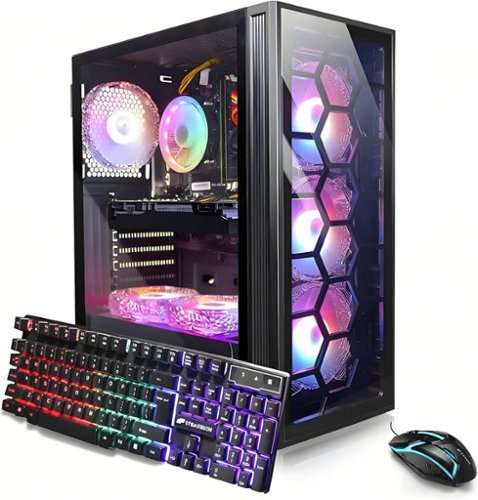 STGAubron - Gaming PC Desktop, Intel Core i7 up to 3.9 GHz, GeForce RTX 3050 6G GDDR6 Graphics, 16G RAM, 512G SSD, WIN11H - Black-Front_Standard 