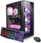 STGAubron - Gaming PC Desktop, AMD Ryzen 5 2600 up to 3.9Ghz, Radeon RX 580 16G, 16G DDR4 RAM, 512G SSD, 600M WiFi, WIN11H - Black-Front_Standard