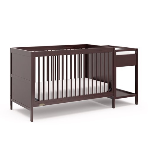 Graco - Fable 4-in-1 Convertible Crib and Changer - Espresso-Front_Standard 
