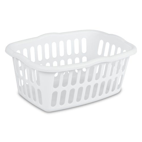 Sterilite - Plastic Laundry Basket, 1.5 Bushel Clothes Hamper, (24 Pack) - White-Front_Standard 