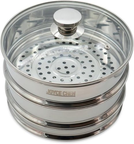 Joyce Chen - 2-Tier Stainless Steel Steamer, 10-inch - Silver-Front_Standard 