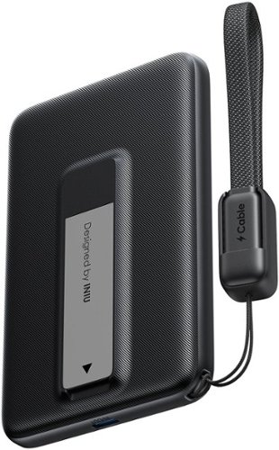 INIU - Magnetic Power Bank, Qi2 5000mAh Ultra Compact Portable Charger with Foldable Stand for iPhone 17/16/15/14/13/12 Series - Black