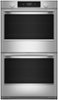 KitchenAid - 27" Smart Built-In Electric Double Wall Oven with Assisted Cook Cycles - Stainless Steel-Front_Standard