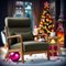 Bestier - Mid-Century Upholstered Accent Chair with Wooden Frame and High Back, Pillow, and Waist Cushion - Green-Front_Standard 