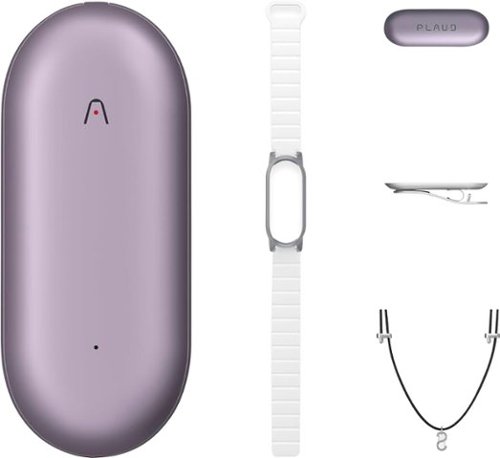 PLAUD - NotePin Memory Capsule Smart AI Voice/Audio Recorder - Exclusive Bundle - Sunset Purple